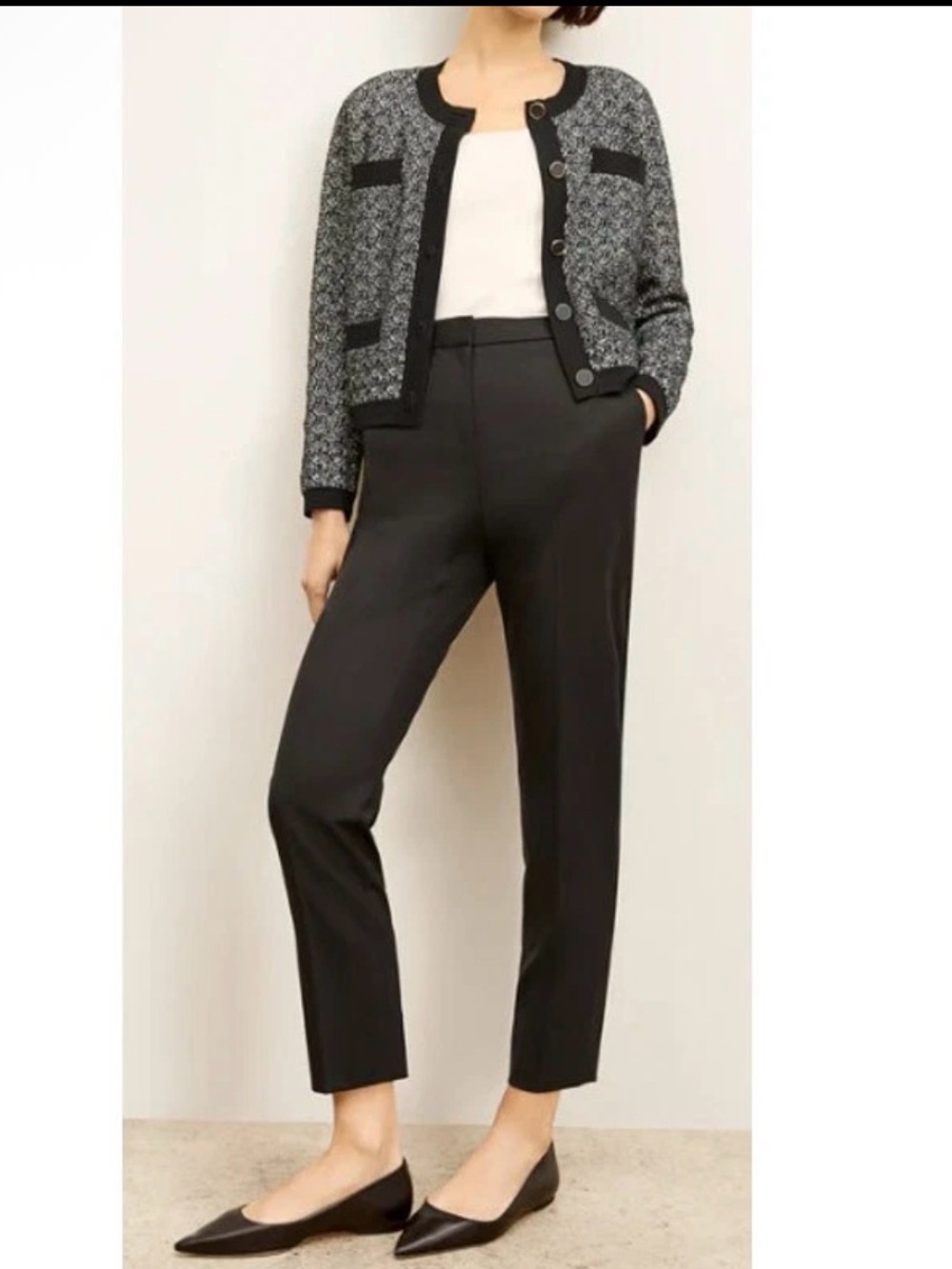M.M. LaFleur Mejia 3.0 Pant Black washable wool twill Lined Women size 16 NEW